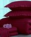 Charter Club Damask Stripe 400T Berry Twin Duvet NEW Image