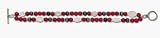 7 1/2 Coral, Moonstone and Cat's Eye Semi Precious Bead Bracelet - Sterling Silver Jewelry