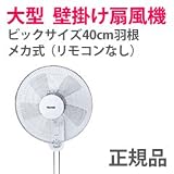 大型 壁掛け扇風機 【 テクノス 40cm 壁掛けメカ扇風機 KI-W422 】 大型扇風機