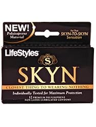 LifeStyles Skyn Polyisoprene Premium Non-Latex Condoms - 12/Pack