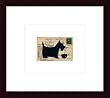 Art Poster Wood Framed Print - Scottie Silhouette - Artist: Nancy Shumaker Pallan- Poster Size: 8 X 10