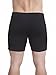 Eros Sport Core Vibe Mid-Thigh, Yoga Cross Training Short, Black w/Blue Stitching