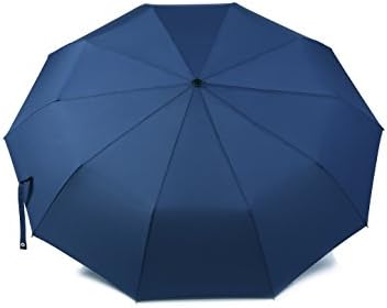 LLREAM Windproof Umbrellas Auto Open Close For One Hand Operation Won't Break If Inverted (Blue)
