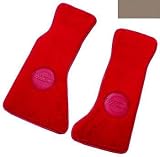 Beige 84-96 Corvette Cut Pile Carpet Floor Mats with Circle Logo