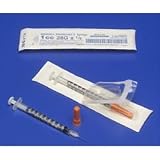 MONOJECT SoftPack 1 cc/ml Insulin Syringe w/ 28g x 1/2 Needle, Sterile