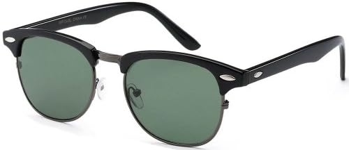 Vintage designer Half Frame Rim Glass Lens Sunglasses