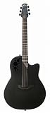 Ovation 1778T-5 Elite T Series Mid Depth Acoustic-Electric Guitar with Case, Black
