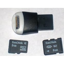 CTCstore MicroSD / MicroSDHC & Memory Stick Micro M2 USB 2.0 Card Reader (memory not included)