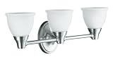 KOHLER K-11367-G Transitional Triple Light Sconce for Forte Faucet Line, Brushed Chrome