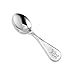 Sterling Silver Baby Spoon Wide Keepsake Teddy Bear Design