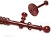Mahogany Real Wooden Curtain Pole Many Sizes Other Wood Colours Spare Rings And Hold Backs All Available 180