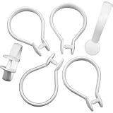 SupaFix Bag of 50 white shower curtain hooks / runners