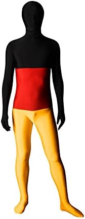 YoYoLita Full Body German Flag Lycra Spandex Zentai Suit Halloween Unitard,M
