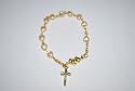 Cream Heart Pearl Childrens Gold Jewelry Girls Rosary Bracelet. Perfect for Christmas, First Communion, Easter, Graduation, Sunday Dress, Christening or Birthday.