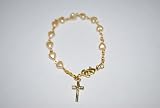 Cream Heart Pearl Childrens Gold Jewelry Girls Rosary Bracelet. Perfect for Christmas, First Communion, Easter, Graduation, Sunday Dress, Christening or Birthday. Cream Heart Pearl Childrens Gold Jewelry Girls Rosary Bracelet. Perfect for Christmas, First Communion, Easter, Graduation, Sunday Dress, Christening or Birthday.