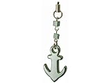 SILVER METAL ARCHOR DESIGN CELL PHONE CHARM - RETAIL PACKAGING