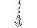 SILVER METAL ARCHOR DESIGN CELL PHONE CHARM - RETAIL PACKAGING