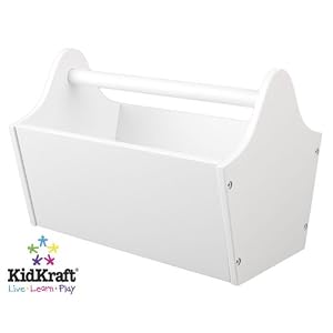 Kid's Toy Storage Caddy in White Finish