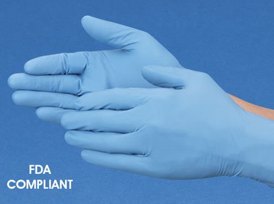 Industrial TNT Blue Nitrile Powder-Free Gloves - Large