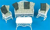 Dollhouse Miniature 4-Pc. Sweet Sunroom Set