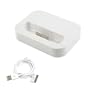DOCKING STATION caricabatterie SUPPORTO da TAVOLO + CAVO per Apple iPhone 3GS 4 4S S - BIANCO
