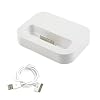 DOCKING STATION caricabatterie SUPPORTO da TAVOLO + CAVO per Apple iPhone 3GS 4 4S S - BIANCO