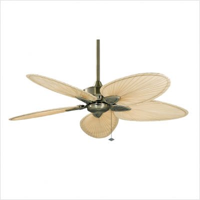 Fanimation FP7500AB, 5 Blade Wind Pointe Antique Brass Ceiling Fan