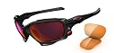 Oakley Polarised JAWBONE Polished Black/Positive Red Iridium Sunglasses (Polished Black,Positive Red Iridium)