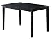 Casual Style Black Finish Wood Rectangular Dining Table on Square Legs 48 x 32