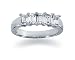 1.25 Emerald Cut Diamond Band in 14k White Gold