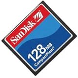 128MB CF (Compact Flash) Card Sandisk SDCFB-128 or SDCFJ-128 (CAV)-Flash Me ....