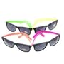 4 Neon Sunglasses Hip Hop 80's Shades Glasses - Dark lenses - 4 hot neon colors!