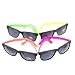 4 Neon Sunglasses Hip Hop 80's Shades Glasses - Dark lenses - 4 hot neon colors!