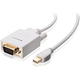 Cable Matters Mini DisplayPort (Thunderbolt&trade; 2 port Compatible) to VGA Cable in White 6 Feet