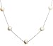 Jewelry : 14k White Gold Freshwater Cultured Pearl "Tin-Cup" Necklace, 18"