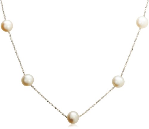 14k White Gold Freshwater Cultured Pearl 
