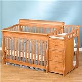 Simplicity Ellis Crib 'n Changer Combo in Honey