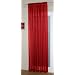 Matching Bedrooms Faux Silk Voile Net Slot Top / Rod Pocket Curtain Panel Red 59 x 72 Inches