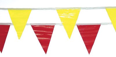 Presco Products Safety Tape Pennant Flags 9X12 Red (10/BX) #91260R