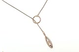 Sterling Silver Lariat with Cubic Zirconia