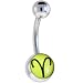 Zodiac Sign ARIES SYMBOL Logo Belly Button Ring