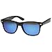 Flat Matte Reflective Flash Color Lens Large Horn Rimmed Style Sunglasses