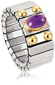 Nomination Damen-Ring Mittel Mit 1 Halb in Amethyst Ring gr&ouml;&szlig;e variabel 040121/002 Preisvergleich