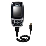 Coiled Power Hot Sync and Charge USB Data Cable w/ Tip Exchange for the Samsung SGH-E630 - Gomadic Brand