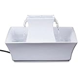 PetSafe Drinkwell Ceramic Pagoda Pet Fountain, White