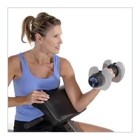 Click here to buy Stamina Versa-Bell II 25-Pound Adjustable Dumbbell Pair.