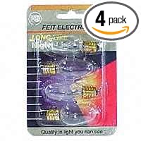 Feit Electric BP4C7 4 4-Watt C7 Night Light Bulb with Candelabra Base, Clear, 4 Pack by Feit Electric