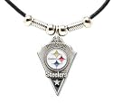 Pittsburgh Steelers Leather Necklace w/Beads & Pewter Pendant - NFL Football Fan Shop Sports Team Merchandise