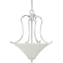 Thomas Lighting SL8705-78 Trillium - Three Light Pendant, Brushed Nickel Finish with Swirl Alabaster Glass