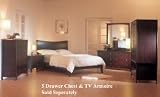 Lifestyle Solutions Retro Cappuccino Platform Bed Set